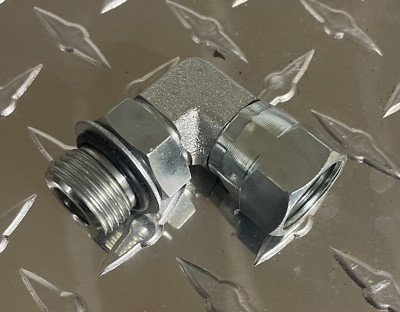 6809-06-06,  3/8'' Male O-Ring Boss x 3/8'' Female JIC, 90 Deg Fitting