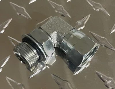 INDUSTRIAL 6809-08-08, 1/2" Male O-Ring Boss x 1/2" Female JIC, 90 Deg Fitting