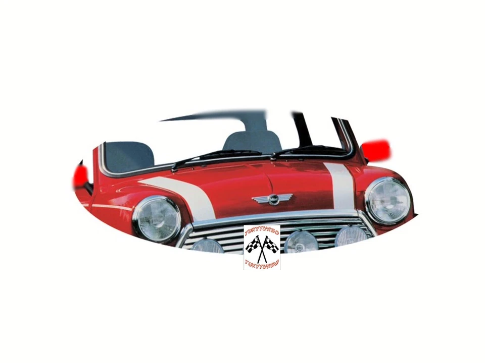 Strisce adesive cofano bianche Classic Mini Austin Rover Innocenti - Immagine 1 di 1