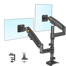 Dual Monitor Desk Mount Stand Full Motion Swivel Computer Monitor Arm Fits 2 Scr