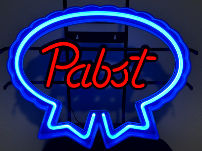 【超激レア】Pabst Blue Ribbon 吊り下げ照明 モーションサイン PABST BLUE RIBBON BEER LED BAR SIGN MAN CAVE GARAGE DECOR PBR