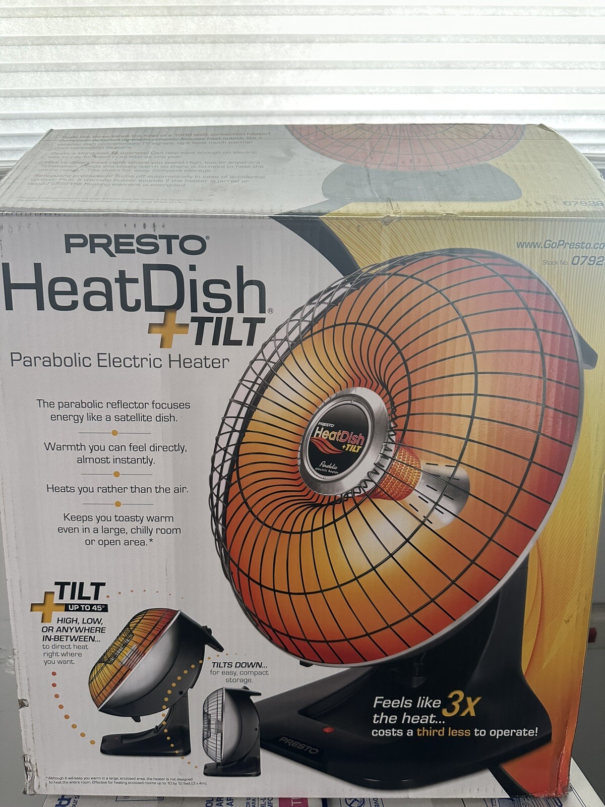 BRAND NEW Presto Heat Dish Plus Tilt Parabolic Electric Heater RADIATION |  Inox Wind