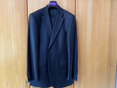 LANIFICIO F.LLI CERUTTI - Eleganter Herrenanzug - Gr. 50 schwarz