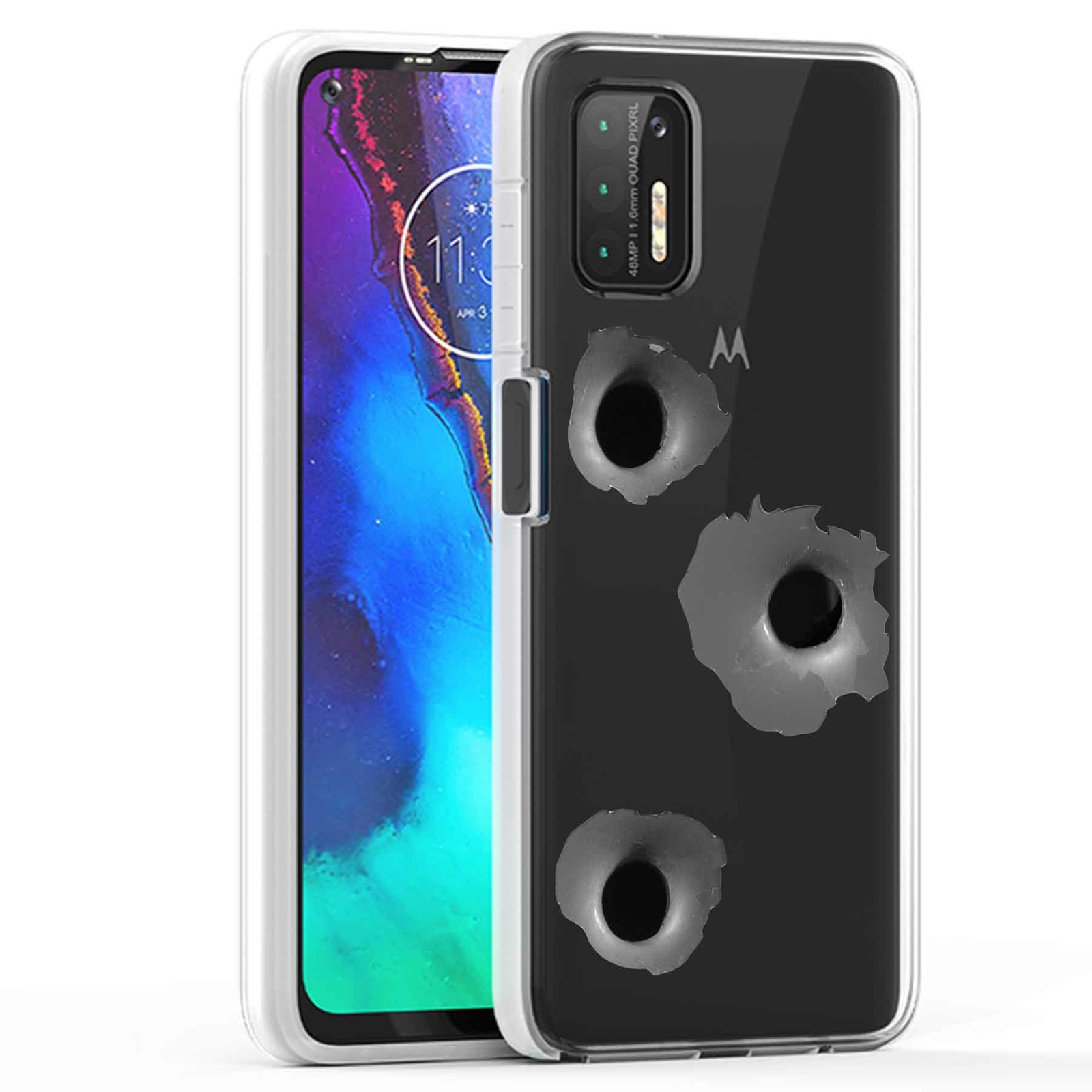 Phone Case Cover for Motorola Moto G Stylus 2021,Bullet Holes Smooth Print, USA