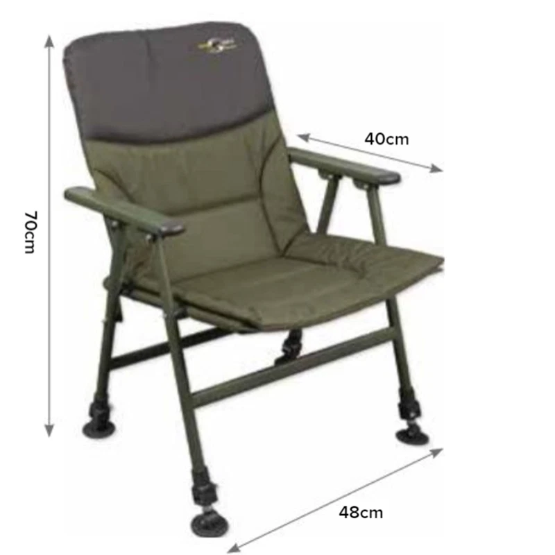 Pro Carp 7300 Sedia Da Pesca Con Protezione Reni | Regolabile In Altezza | Campeggio E Carpfishing | Verde Comodo