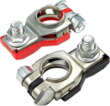 Car Battery Terminal Clamp Connectors Positive Negative Release Disconnect 2 PCS
