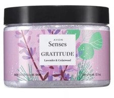 Avon Senses Gratitude Lavender  Cedarwood Luxurious Bath Salts 12.5oz Sealed