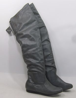 Back Elastic Thigh High Boots women 