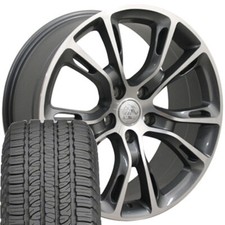 9113 Gunmetal 20 Inch 5x5 Rims Goodyear Tires Fit Jeep Grand Cherokee - Srt8