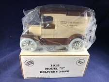 G1-32 ERTL 1:25 SCALE DIE CAST BANK - 1913 FORD MODEL T - NIB - FIRST STATE BANK