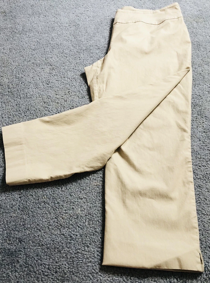 Peck & Peck Canada Women’s Capri Pants Sz 14 Straight Leg Kid Rise Stretch  Beige