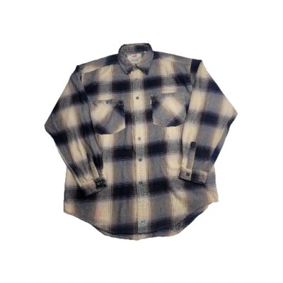 Levi's Flannel Long Sleeve Button Up Men's Size Large Plaid Authentic 