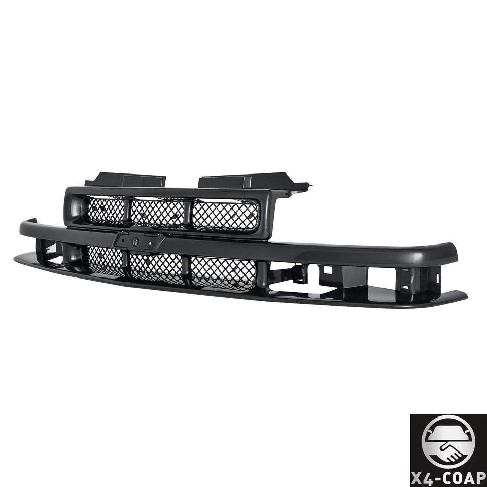 Grille Black Without Molding For 98-04 Chevrolet S10 Blazer Pickup Truck Foto 3 de 4