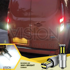 Ford Transit Custom 2012-2024 Pair Bulbs Ba15s Reverse LED Bright White 6000K