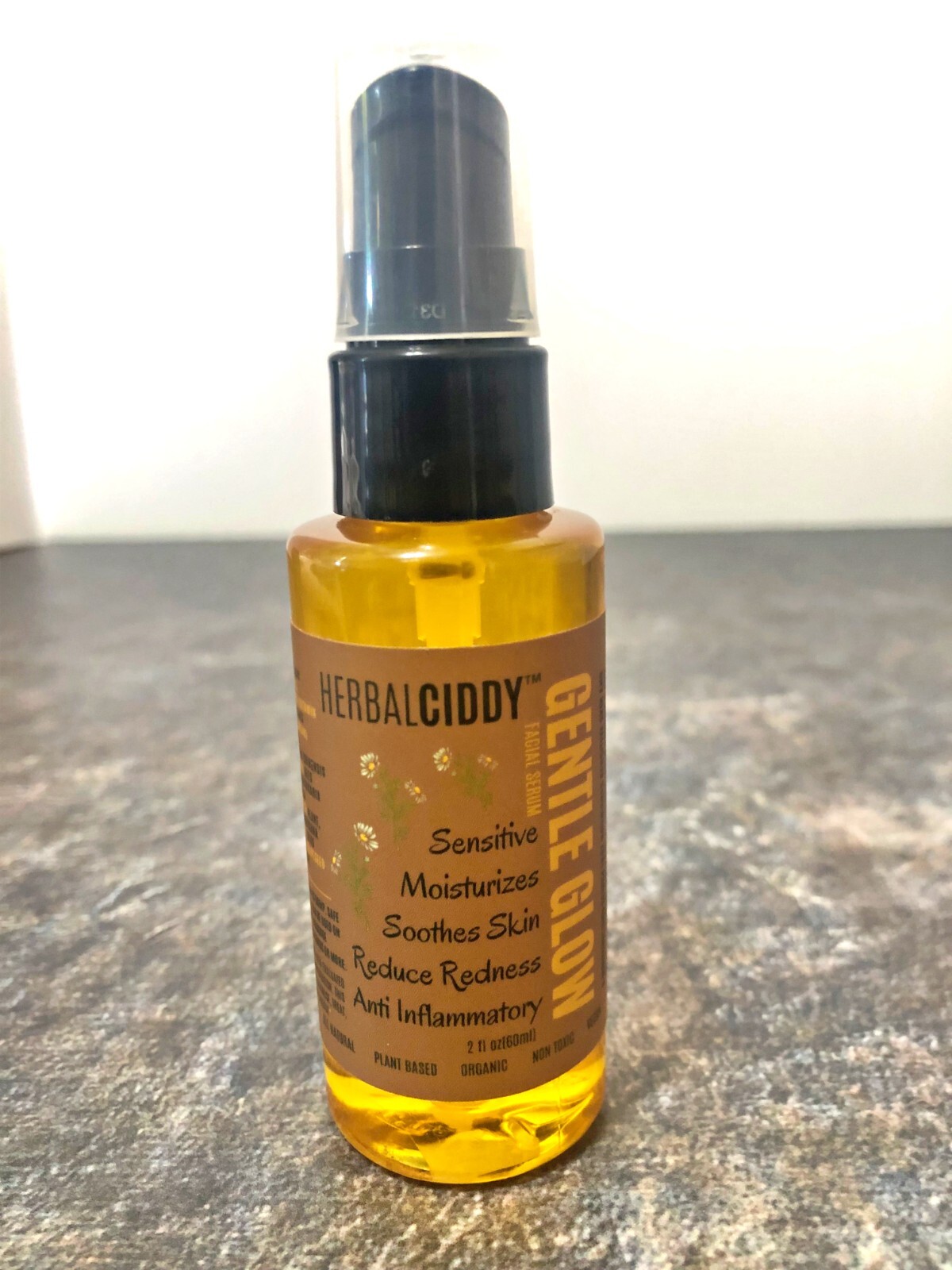 Gentle Glow face moisturizer serum - all natural plant based non tonic 2 fl oz 