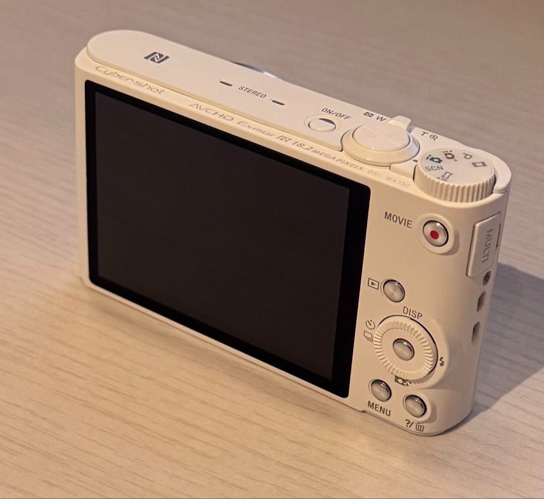 SONY Cyber-shot DSC-WX350 White 18.2MP Digital Camera