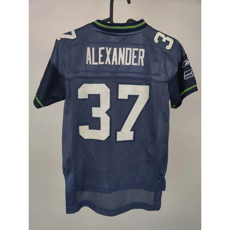 (V) Camiseta Original Seattle Seawawks NFL Reebok Niños Talla S (8) Azul Foto 4 de 4
