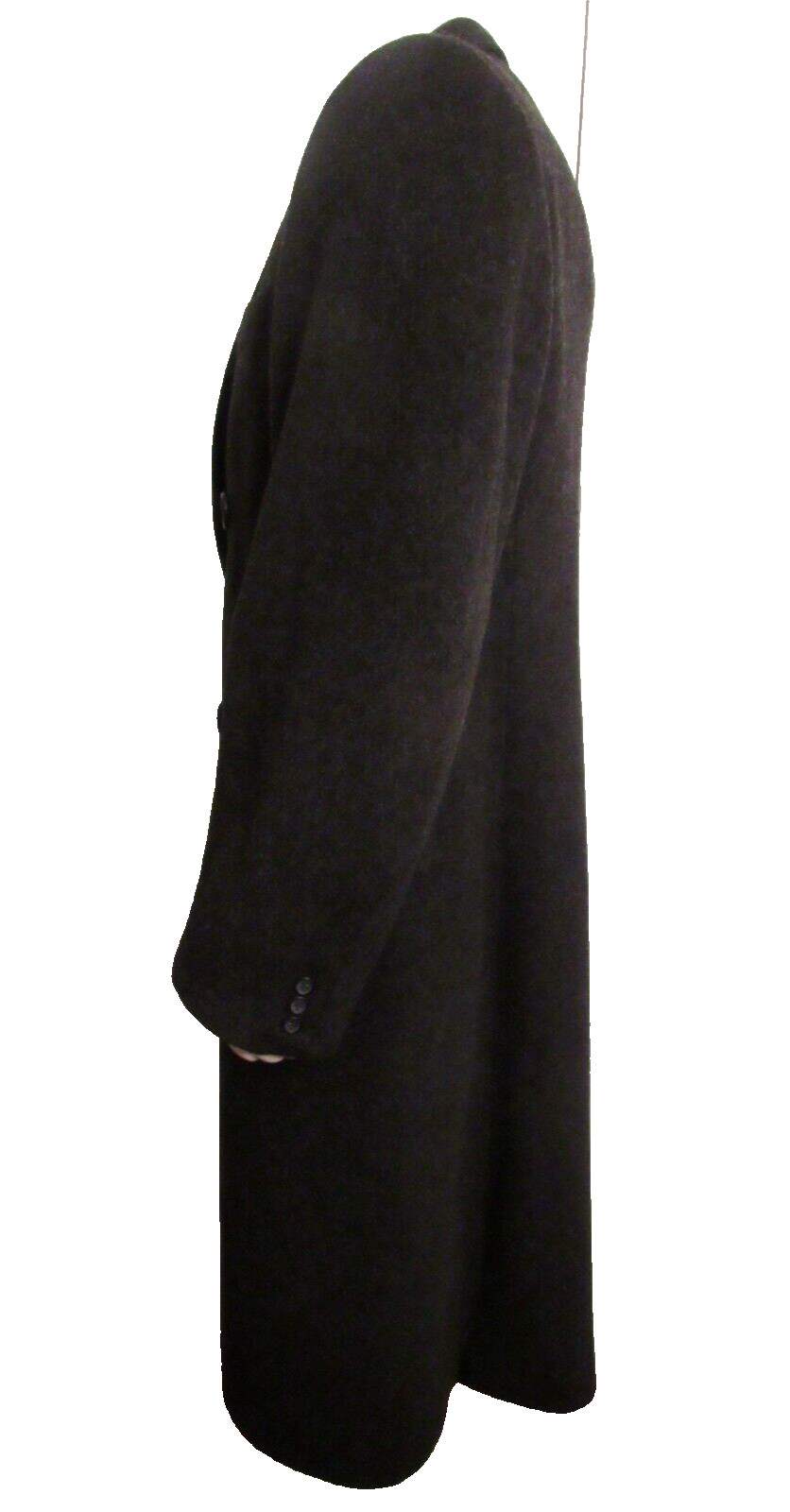 BELVEDERE Gray Men L/42 Coat 100percent Pure Wool Double-Breasted Lapel Dress Overcoat image 3