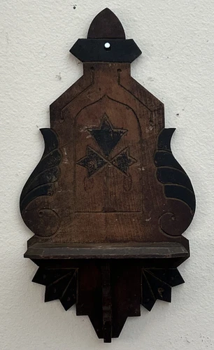 Antique Victorian Eastlake Aesthetic Movement Hand Carved Wooden Wall Shelf