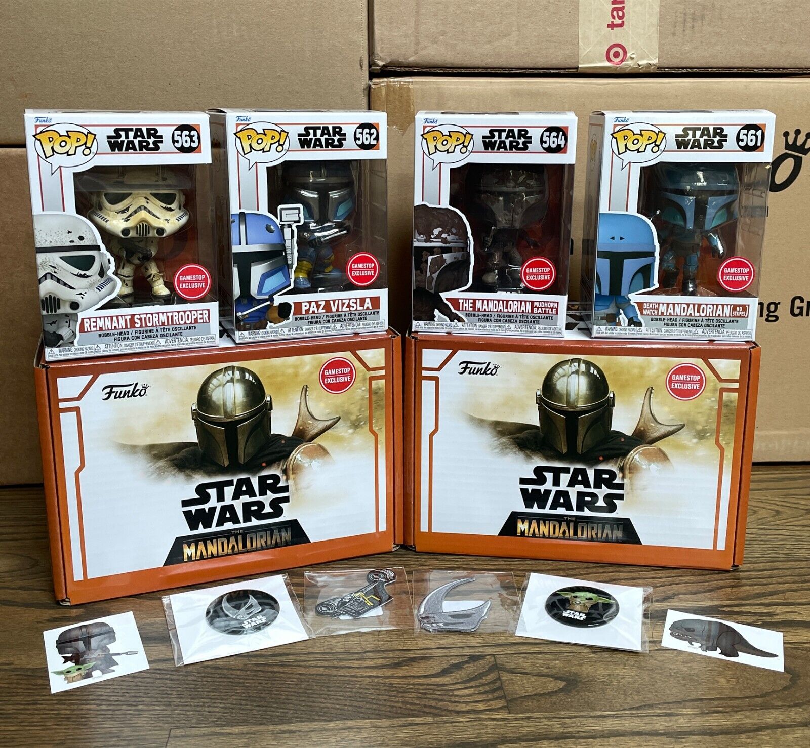 Funko Pop! Star Wars Mystery Box The Mandalorian 4 Packs Exclusivo - Moça  do Pop - Funko Pop é aqui!