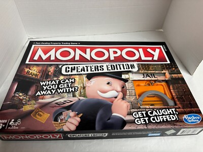 Monopoly Cheaters Edition Board Game 100% Complete In Original Box Used Once?