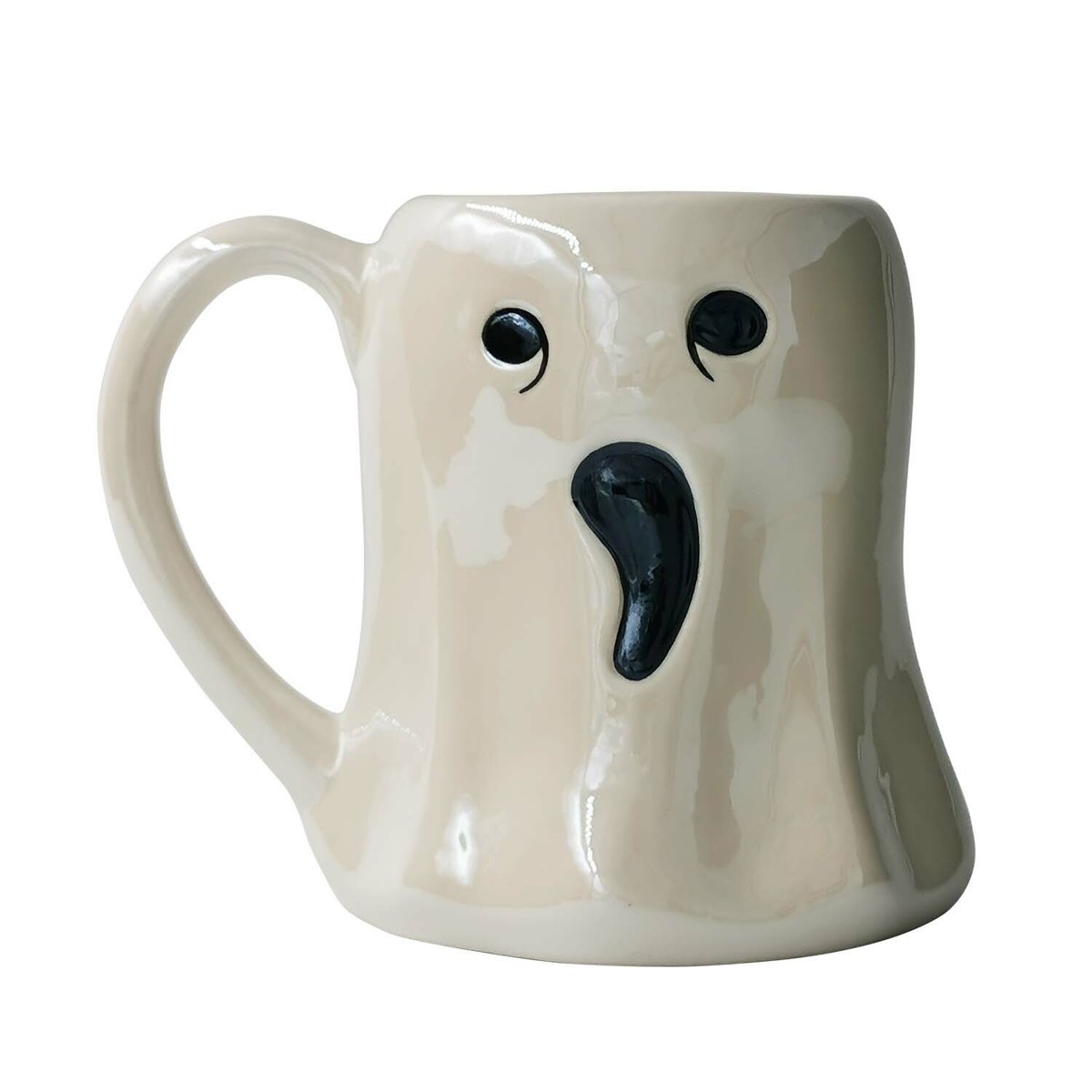 Way to Celebrate Halloween Ghost Iridescent Earthenware Ceramic