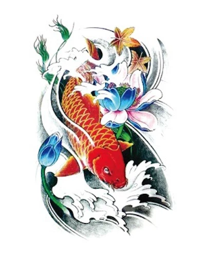 Carp Koi Fish Temporary Tattoo Waterproof Body Art party - Picture 29 of 35