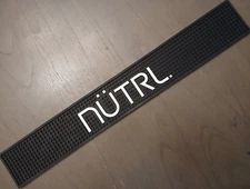 Nutrl Vodka Seltzer rail bar mat 3.5" X 23.5" Black NEW