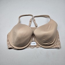 Victoria's Secret Women Bra 36DD Beige Racerback Demi Front Closure Underwired