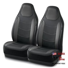 Car Seat Cover, Leather Car Seat Covers, Automotive High Back Front Seat Black