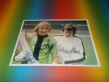 Jupp Heynckes + Wolfgang Kleff Mönchengladbach Signed Autograph 20x28 Photo