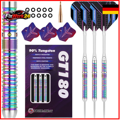 Dartpfeile 90 Wolfram Metallspitze 3 Stück Stahl Darts