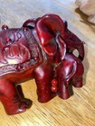 Vintage Solid Elephant Mom & Baby Resin Sculpture Figurine Statue Decor — photo 8