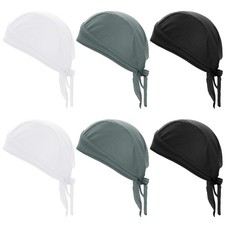 6 Pcs Do Rags Sweat Wicking Beanie Cooling Skull Caps for Men Women Helmet Li...
