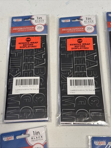 Creative Start Self-Adhesive 1" Letters Number & Character Helvetica Sticker Lot - Picture 6 of 14