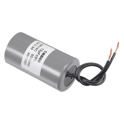 CBB60 Betriebskondensator 12uF 250VAC 2 Drähte 50/60Hz Zylinder 73x38mm