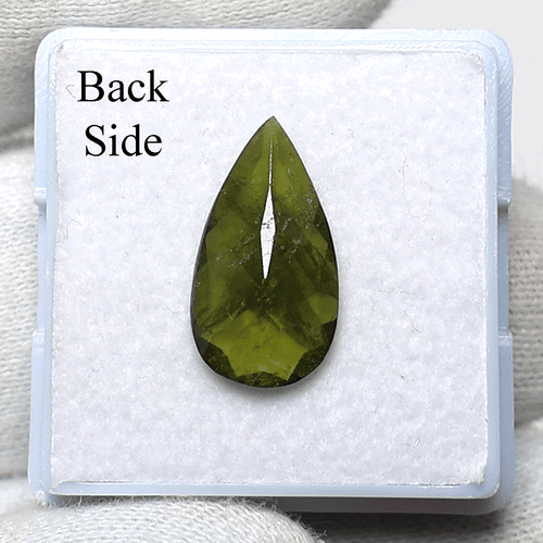 4.05 Cts Natural Peridot Olive Green 16x9mm Pear Faceted Cut Untreated Gemstone - Picture 9 of 16