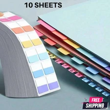 120pcs Sticky Index Tabs Colored Book Sticky Tabs for Notebooks File Page Tabs