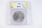 NobleSpirit Morgan SILVER Dollar 1886 ANACS Ms62 APPEARANCE of MUCH HIGHER GRADE