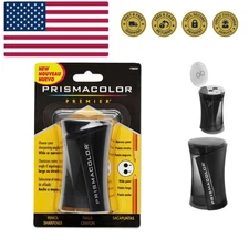 Professional Quality Premier Pencil Sharpener with Dual Blades - Black Elegance