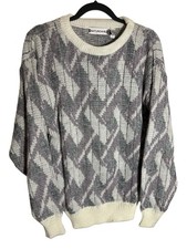 Vintage Saturdays Acrylic 90s Sweater Size M Multicolred Geometric