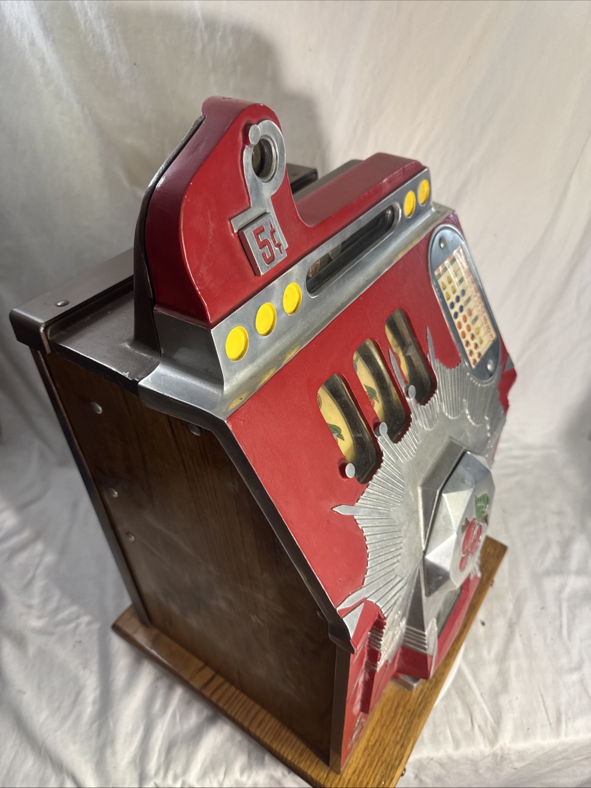 Mills Bursting Cherry 5c Slot Machine Circa 1930s - For Parts/repair