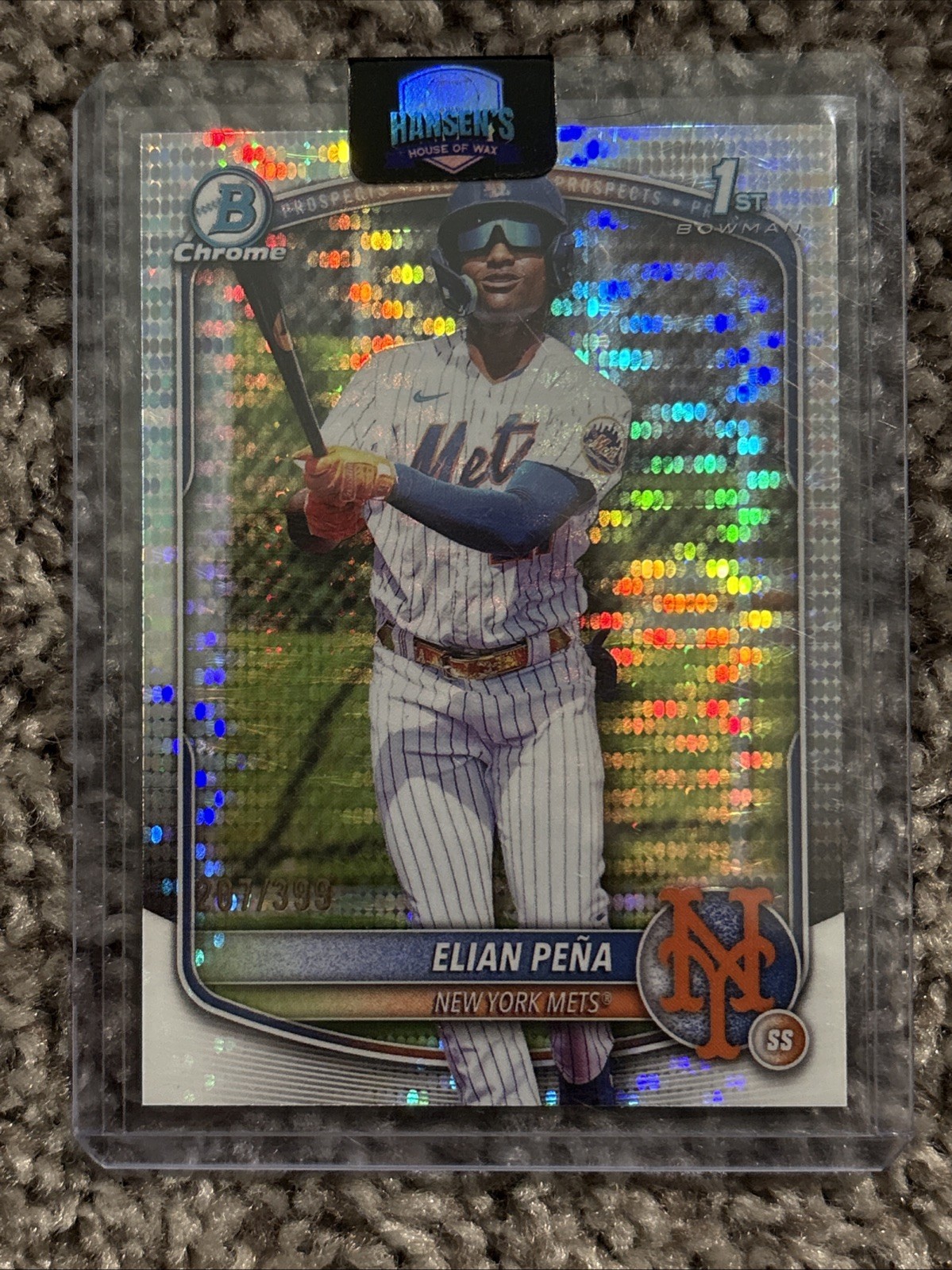 2025 Bowman Chrome 1st Prospects Elian Pena Pulsar Refractor /399 #BCP-155