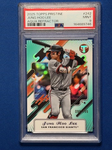 2025 Topps Pristine - Jung-Hoo Lee #242 Aqua Refractor 098/199 PSA 9