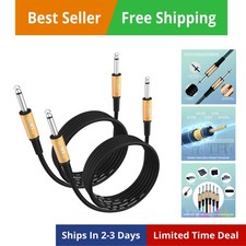 Cavo Chitarra 3 Ft Nero Confezione da 2, Stage Strumento Elettrico Cavo Basso Cavo AMP...