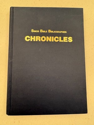 Isaac Kalimi, The Books of Chronicles: A Classified Bibliography