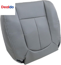 Gray Perforated Leather Driver Side Bottom Replacement Seat Cover Compatible wit