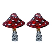 2PCS DIY Mountain Range Mosaic Kit Funy Sunflower Mushroom Stained Glass5680