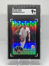 2003 Topps Chrome Andy Pettitte #322 Black Refractor /199 SGC 9 New York Yankees