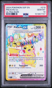 ポケモンカードゲーム 2024 Pikachu ex SPECIAL ART RARE PSA10 PSA 10 GEM MINT Japanese Pokemon Card 2024 Pikachu ex 122